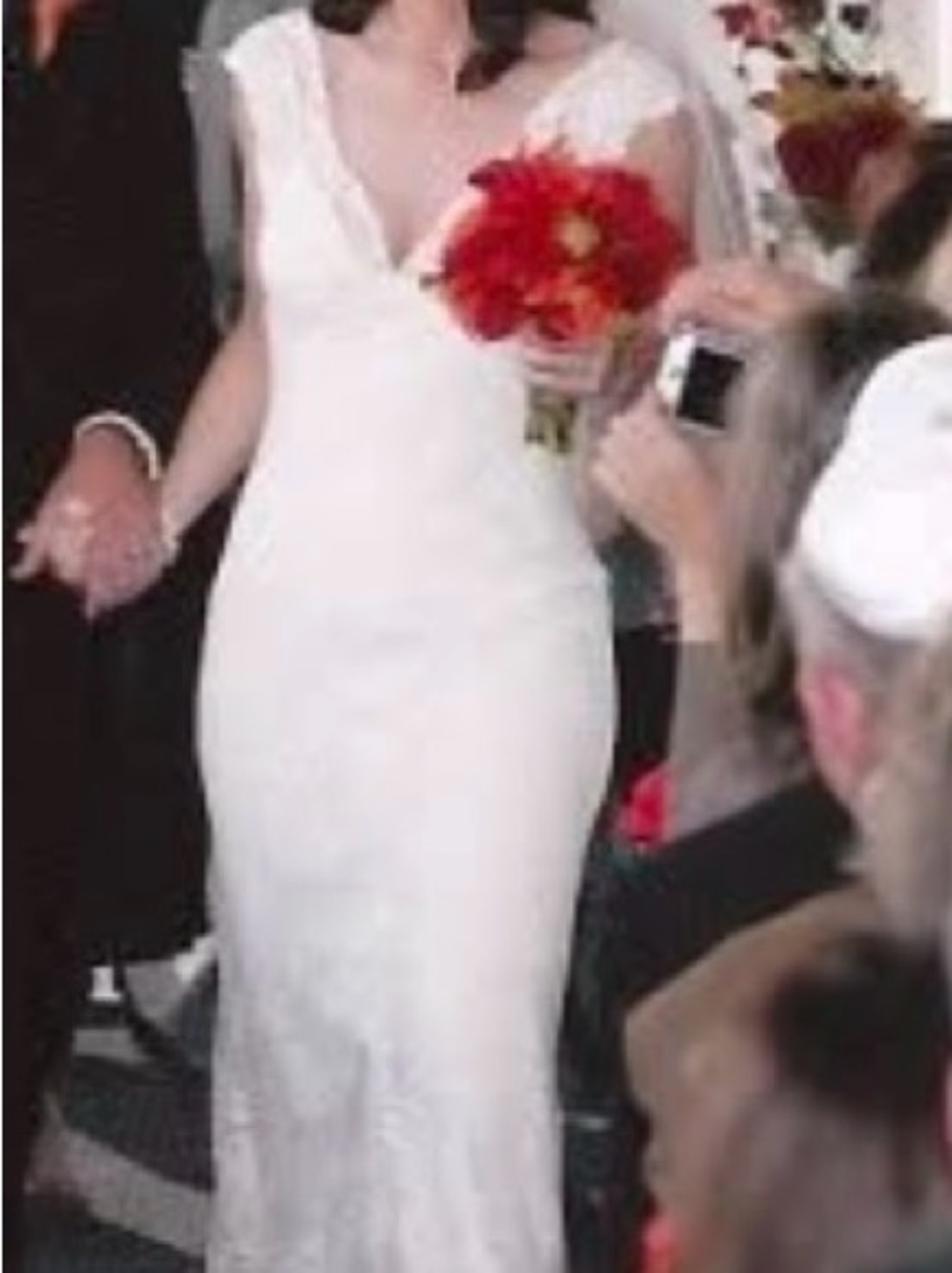 Classic White Lace Wedding Sheath Dress